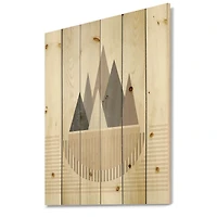 Designart - Abstract Sun and Moon In Mountains III