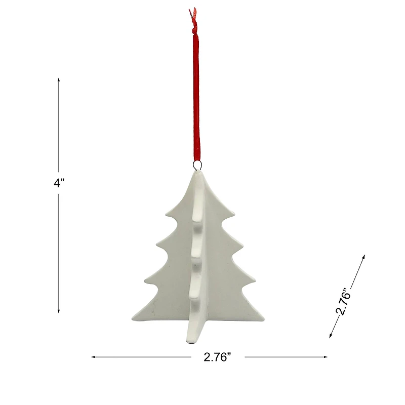 4" DIY Ceramic Slatted Christmas Tree Ornament by Make Market®