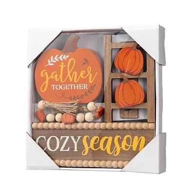 Glitzhome® Fall Wood Word Signs Table Décor Set