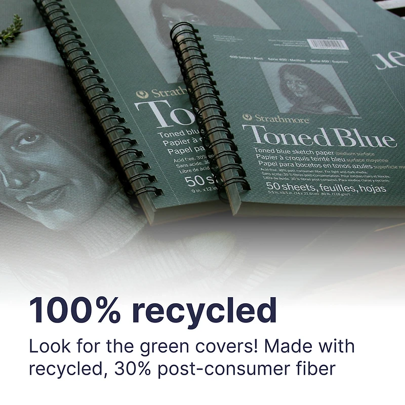 Strathmore® 400 Series Blue Toned Sketch Paper Pad