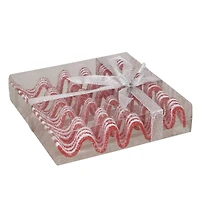 6ct. 6" Red & White Ribbon Candy Christmas Ornaments