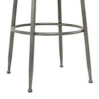 30" Gray Metal Industrial Counter Stool