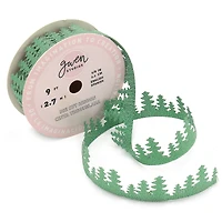 Gwen Studios 7/8" x 3yd. Die Cut Christmas Trees Holiday Ribbon