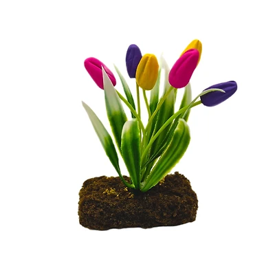 Miniature Tulip Flower Plant with Base by Make Market®