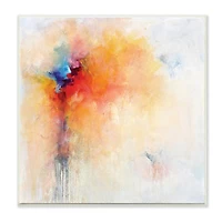 Stupell Industries Abstract Paint Burst Expressive Orange Red Blue,12" x 12"