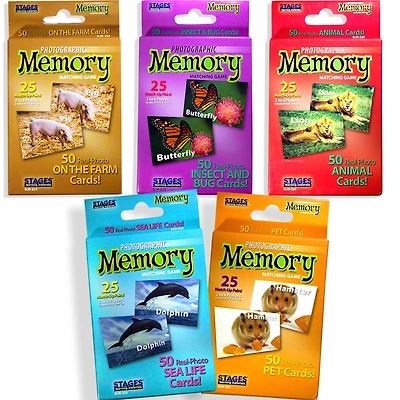 Stages® Photographic Memory Matching Animals Game Set
