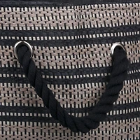 DII® Large Stone Basketweave & Black Stripe Rectangle Paper Basket