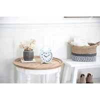 8.5" Metal Heart Farmhouse Clock