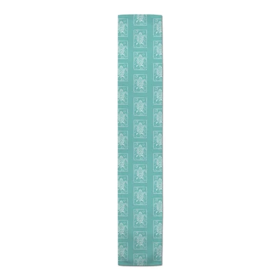 Sea Turtle Stamp Indoor/Outdoor Table Runner
