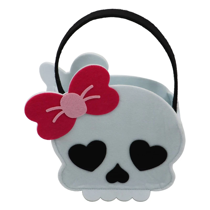 7.75" Skull Felt Basket by Creatology™