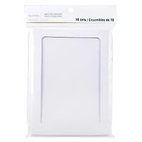 12 Packs: 10 ct. (120 total) 5" x 7" Frame Cards & Envelopes by Recollections