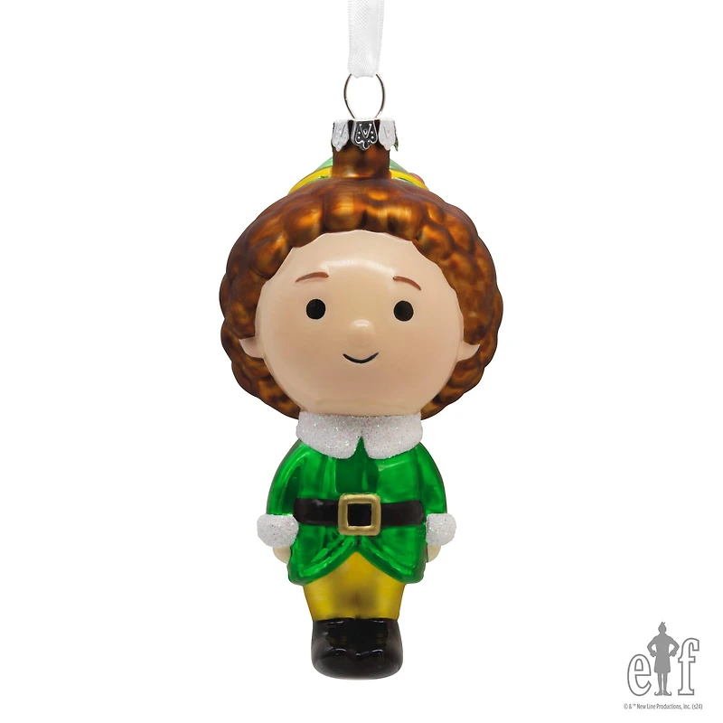4.5" Buddy the Elf Blown Glass Christmas Ornament