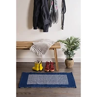 DII® Navy Bordered with Small Diamonds Rug, 2ft. x 3ft.