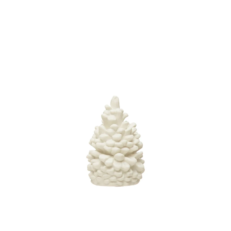 Hello Honey® 5" White Stoneware Bisque Pinecone