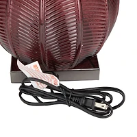 Red Velvet Glam Table Lamp, 21" x 14" x 14"