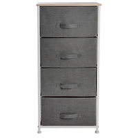 Simplify Gray 4 Drawer Storage Chest
