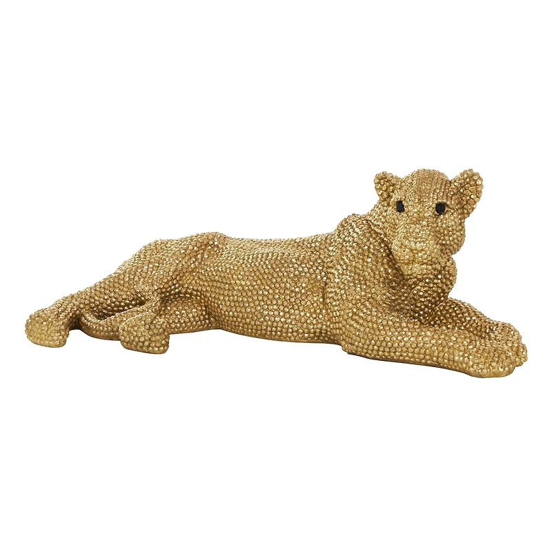 25" Gold Leopard Sculpture