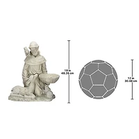 Design Toscano® 19" St. Francis Feeds the Animals Garden Statue