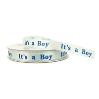 3/8" x 7yd. Satin It's a Boy Ribbon by Celebrate It®