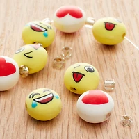 12 Packs: 10 ct. (120 total) Emoji Face Resin Round Beads, 11mm by Bead Landing™