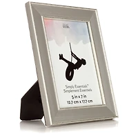 Simply Essentials™ 5" x 7" Gray with Silver Edge Frame by Studio Décor®