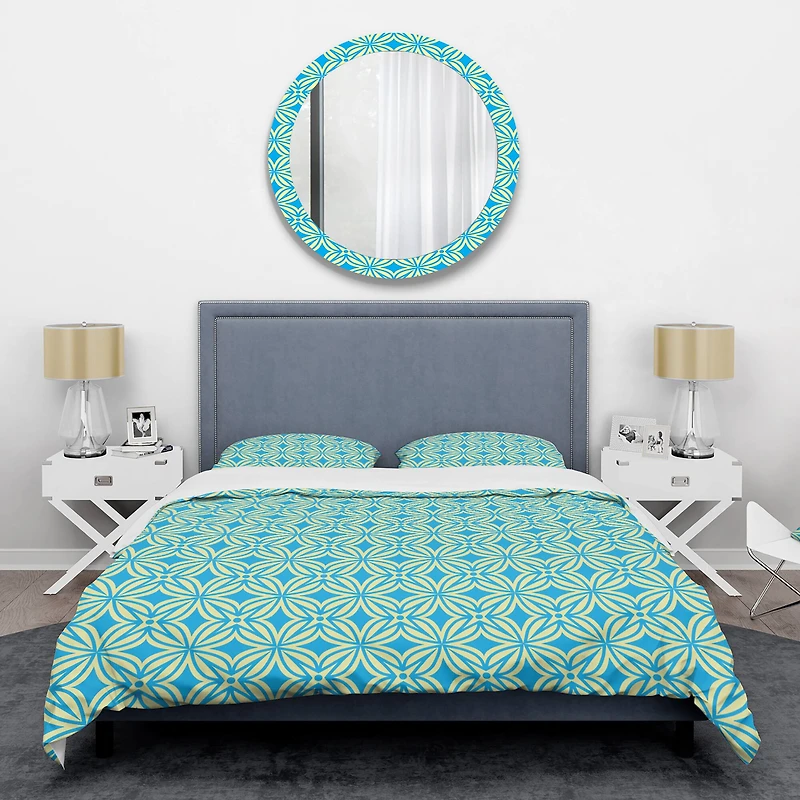 Designart 'Retro Ornamental Design I' Mid-Century Duvet Cover Set