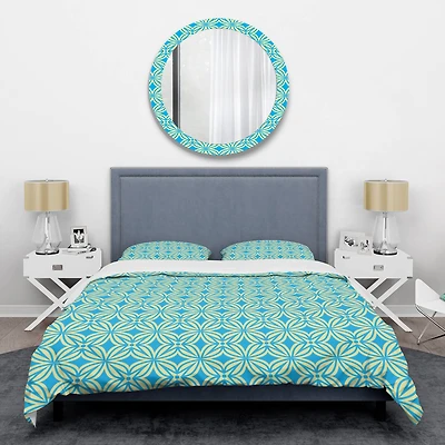 Designart 'Retro Ornamental Design I' Mid-Century Duvet Cover Set