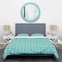 Designart 'Retro Ornamental Design I' Mid-Century Duvet Cover Set