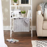 DII® Large Gray Herringbone Rectangle Fabric Bin