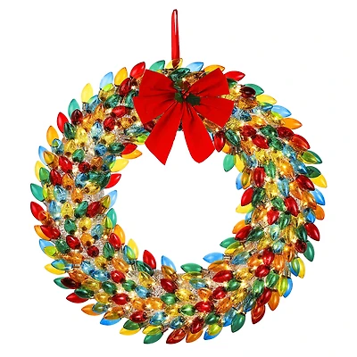 Mr. Christmas 30" Multicolor LED Retro C9 Bulb Wreath