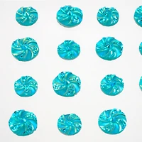 12 Packs: 30 ct. (360 total) Aqua Iridescent Pinwheel Bling Stickers by Recollections™