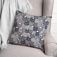 Cat Face Pattern 18" x 18" Throw Pillow