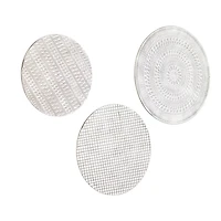 Silver Aluminum Modern Wall Decor, Set of 3 11", 13", 15"