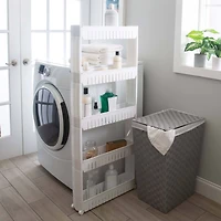 Simplify 5-Tier Slim Slide-Out White Storage Cart