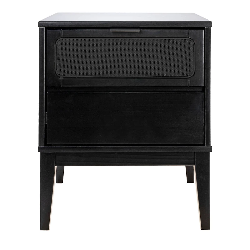 Hello Honey® Crawford 24" Nightstand with Storage Drawers and Natural Woven Cane Detail