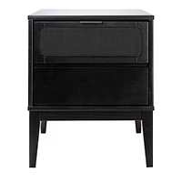 Hello Honey® Crawford 24" Nightstand with Storage Drawers and Natural Woven Cane Detail