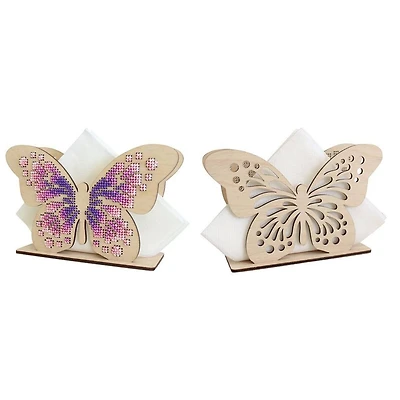MP Studia Butterfly. Napkin Holder Cross Stitch On Wood Kit