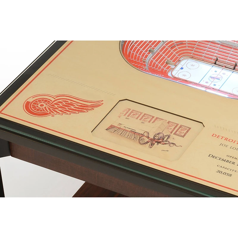 Detroit Red Wings 25-Layer StadiumViews Lighted End Table
