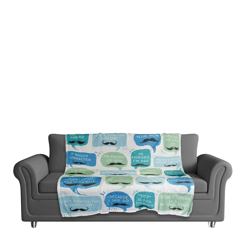 Dad Phrases Coral Fleece Blanket