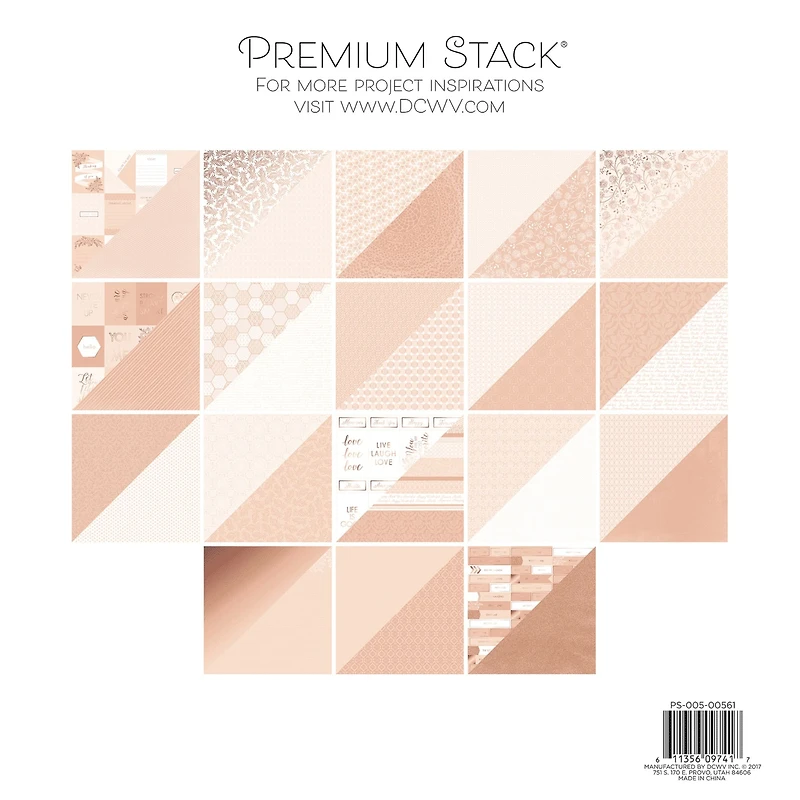 DCWV® Rose Quartz Premium Stack, 12" x 12"