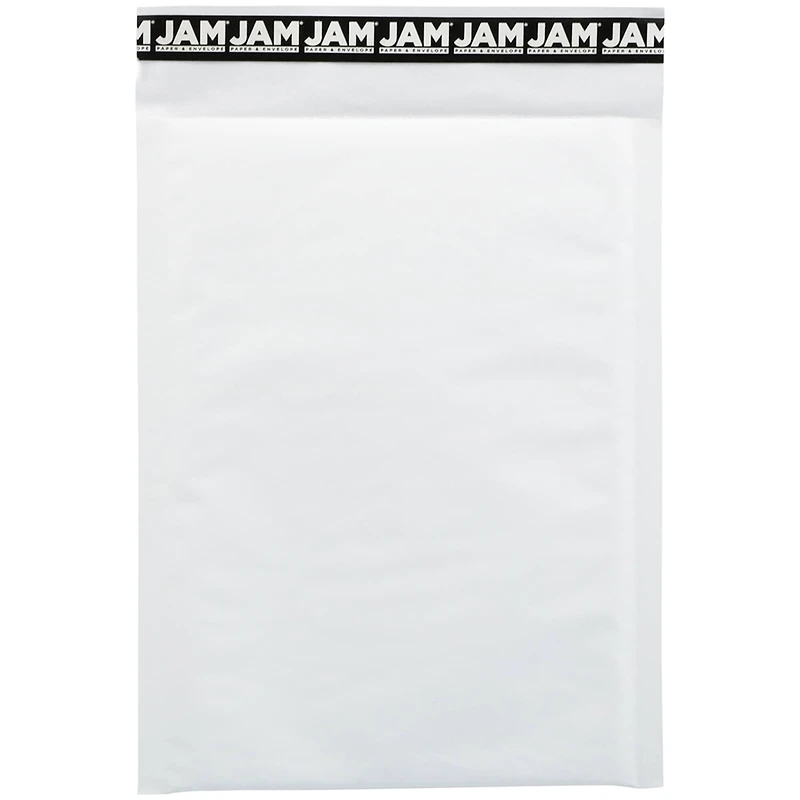 JAM Paper 7.25" x 10.5" White Kraft Bubble Lite Padded Mailers, 25ct.