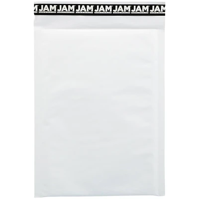 JAM Paper 7.25" x 10.5" White Kraft Bubble Lite Padded Mailers, 25ct.