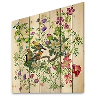 Designart - Tropical Birds With On Blooming Tree