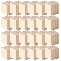 24 Pack: 1.5" Square Wood Block by Make Market®