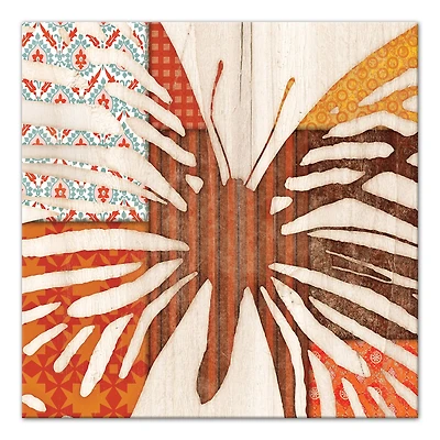 Warm Butterfly Sillhouette 20" x 20" Canvas Wall Art