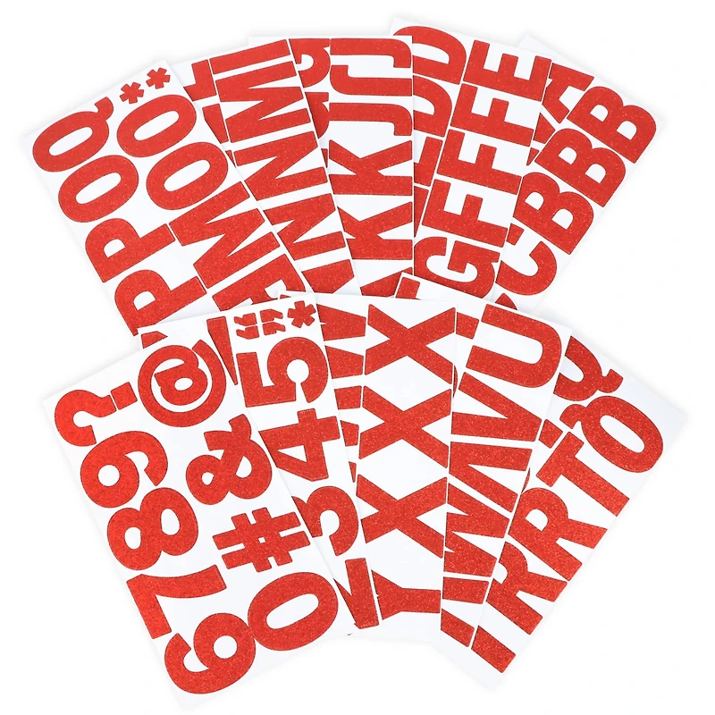 3.25" Red Glitter Alphabet Stickers by Recollections™