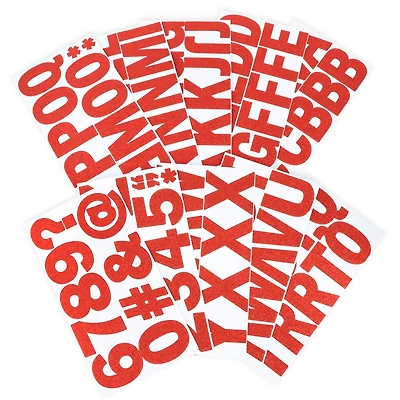 3.25" Red Glitter Alphabet Stickers by Recollections™ 