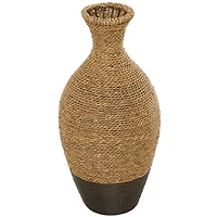 Brown Seagrass Handmade Tall Woven Floor Vase