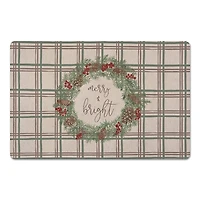 Merry & Bright Plaid Floor Mat