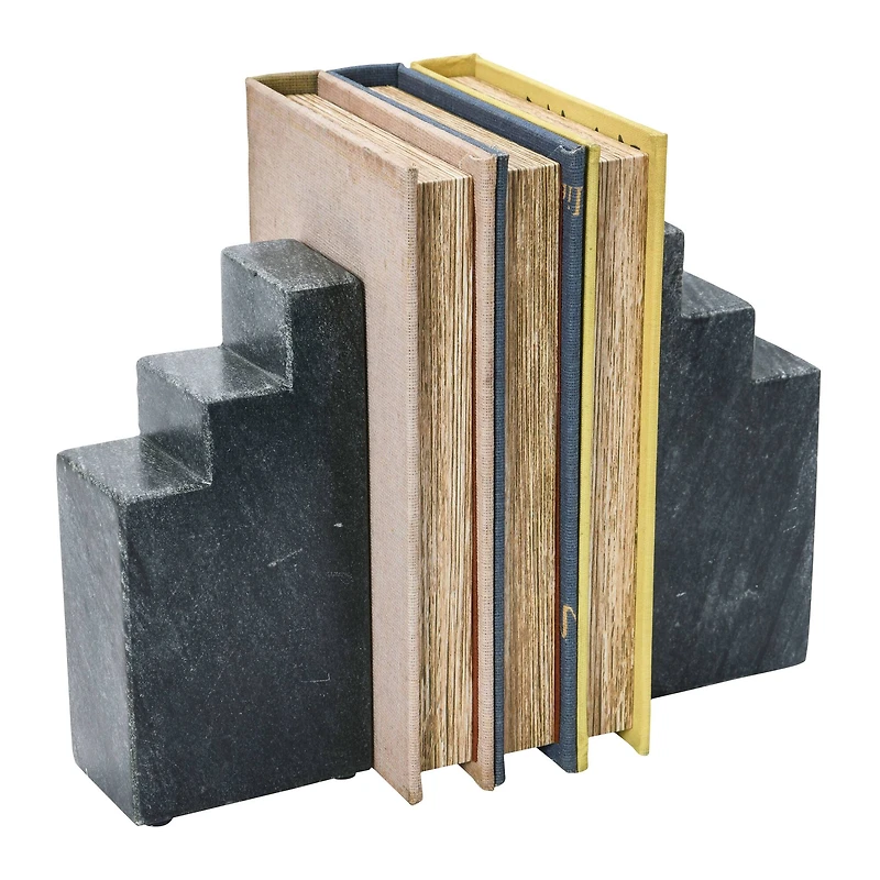 Hello Honey® 6.5" Geometric Marble Bookend Set